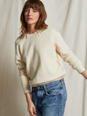 Perfect White Tee Ziggy Fleece Sweatshirt Women’s XL Sugar, 100% Cotton Crewneck